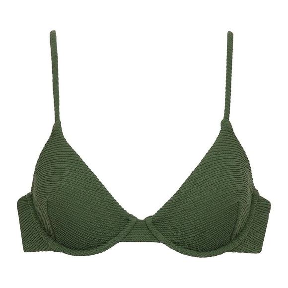 Montce Other - Montce Olive Micro Scrunch Dainty Bikini Top